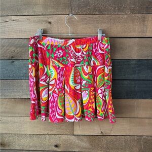 Vintage Y2K Boston Proper Psychedelic Mini Skirt Retro Mod Print Made in USA